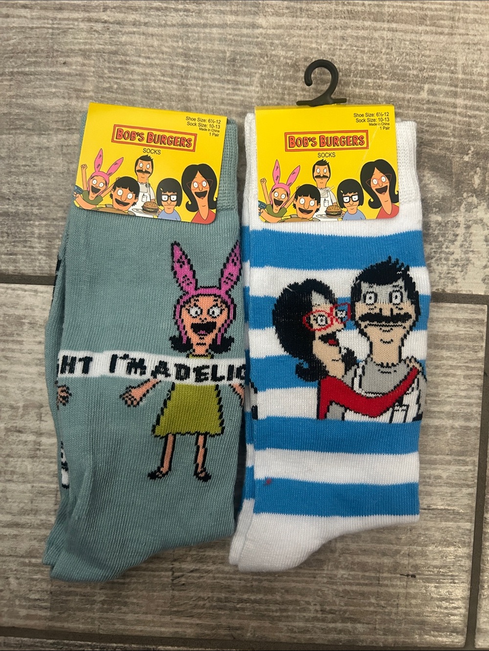 Bob’s Burgers Socks 2 Pairs New
